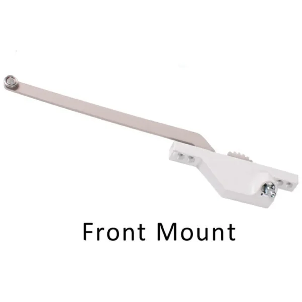 Single Arm Casement Window Operator (Truth Hardware 'Roto Gear' 23.01) (9-1/2" Arm, Front Mount) (Right) (White) - Image 4