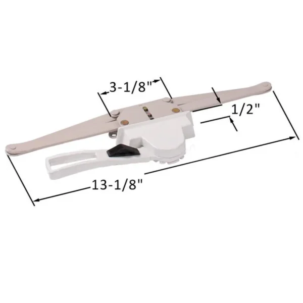Awning Window Operator (Truth Hardware 'Lever' 10.14) (13 1/8" Single Pull) (1/2" space for Housing) (White) (Regular Hand) - Image 5