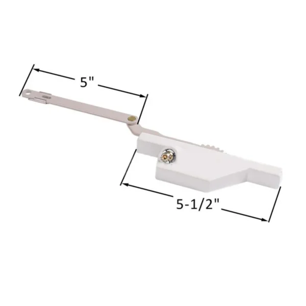 Split Arm Casement Window Operator (Truth Hardware 'Dyad' 23.46) (5") (Left) (White) - Image 2