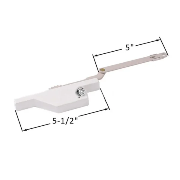 Split Arm Casement Window Operator (Truth Hardware 'Dyad' 23.46) (5") (Right) (White) - Image 2
