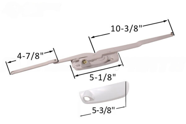 Dual Arm Casement Window Operator with Handle (Replaces 'Maxim' 50.00) (Right) (White) - Image 3