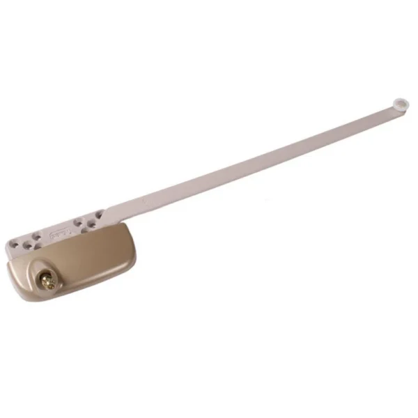 Single Arm Casement Window Operator (Truth Hardware 'Ellipse' 15.32) (13 1/2" Arm) (Right) (Coppertone) (Roller Nylon) - Image 4