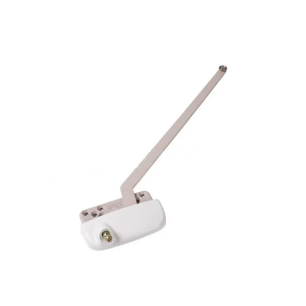 Single Arm Casement Window Operator (Truth Hardware 'Ellipse' 15.32) (13 1/2" Arm) (Right) (White) (Roller Nylon) - Image 3