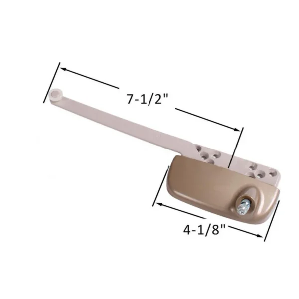 Single Arm Casement Window Operator (7 1/2" Arm) (Truth Hardware 'Ellipse' 15.56) (Left) (Coppertone) - Image 4