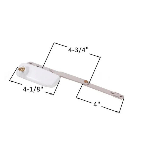 Split Arm Casement Window Operator (Truth Hardware 'Ellipse Dyad' 59.05) (4" Arm) (Left) (White) - Image 2