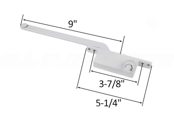Casement Window Operator (Left) (9'' Arm) (White) - Image 2